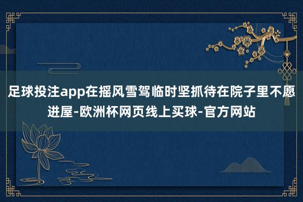 足球投注app在摇风雪驾临时坚抓待在院子里不愿进屋-欧洲杯网页线上买球-官方网站