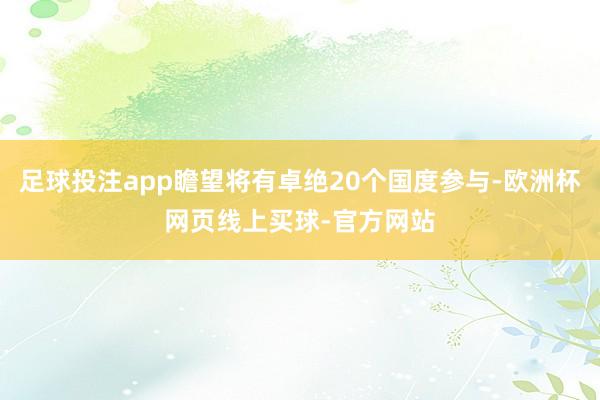 足球投注app瞻望将有卓绝20个国度参与-欧洲杯网页线上买球-官方网站