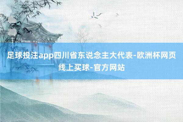 足球投注app四川省东说念主大代表-欧洲杯网页线上买球-官方网站