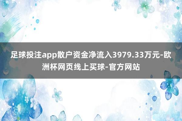 足球投注app散户资金净流入3979.33万元-欧洲杯网页线上买球-官方网站