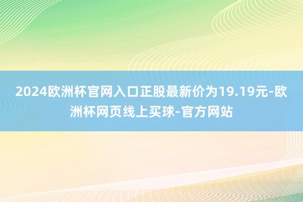 2024欧洲杯官网入口正股最新价为19.19元-欧洲杯网页线上买球-官方网站